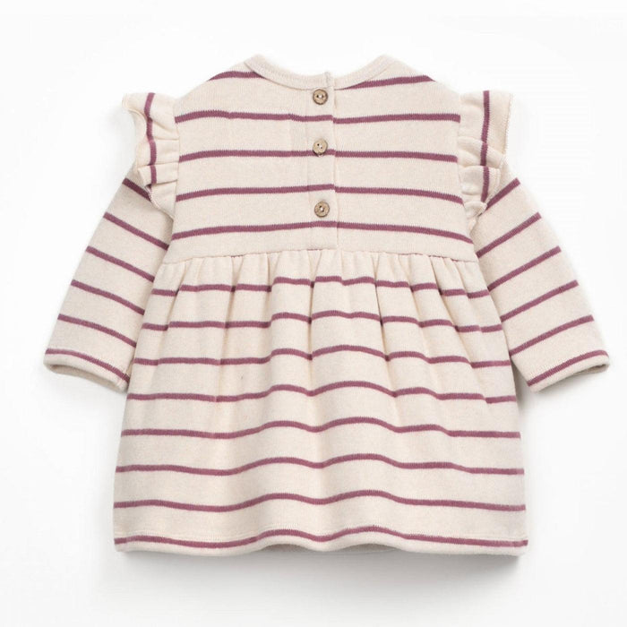 PlayUp - Long Sleeve Dress - Berry Stripe-Dresses-0-3M (3M)-Posh Baby