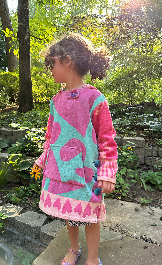 pool hoodie & hoodie dress for big kids K32