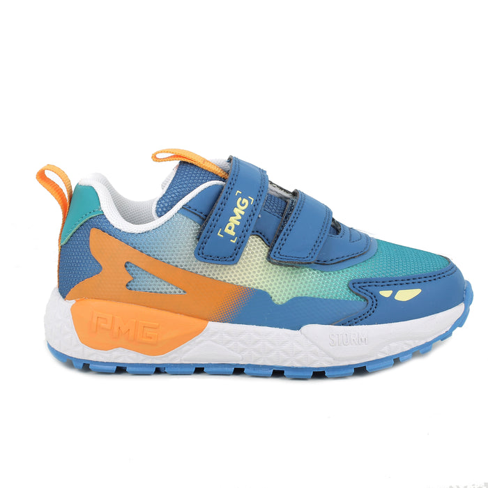 Primigi | Storm - Blue & Orange | Boys Double Velcro Sneaker