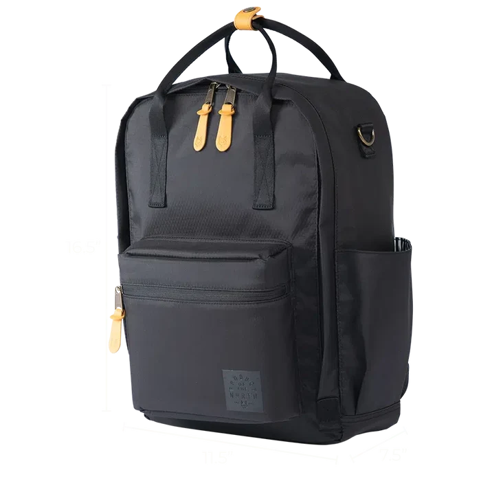 Product of The North - XO Elkin Sustainable Diaper Bag - Black-Diaper Bags-Posh Baby
