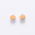 Pumpkin Enamel Stud Earrings