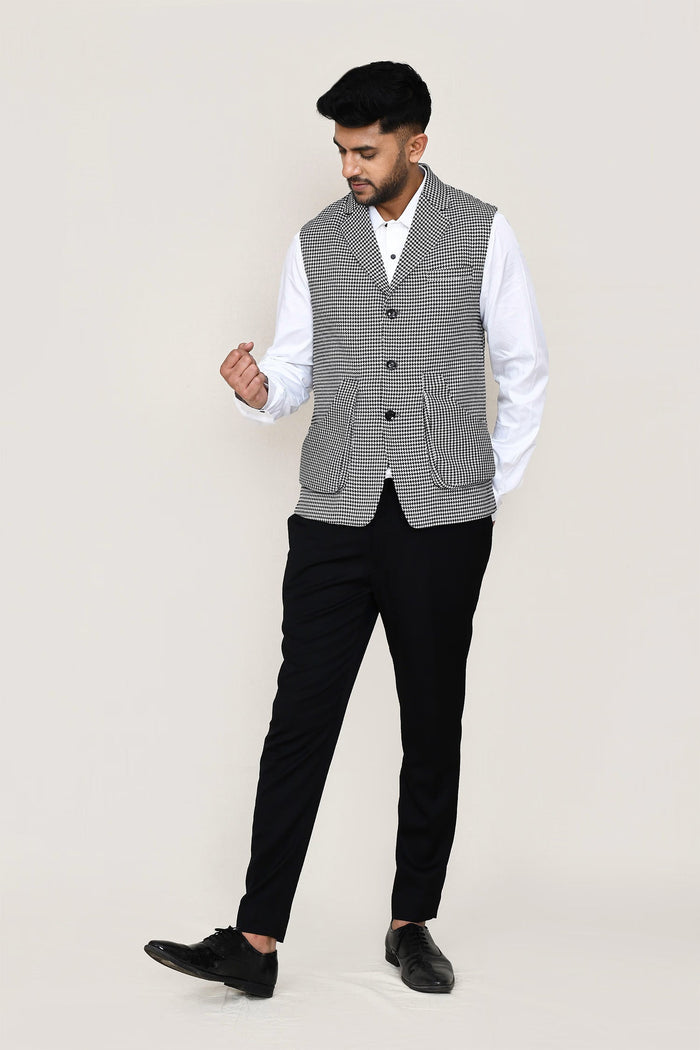 Pure White Art Silk Three Piece Suit Set