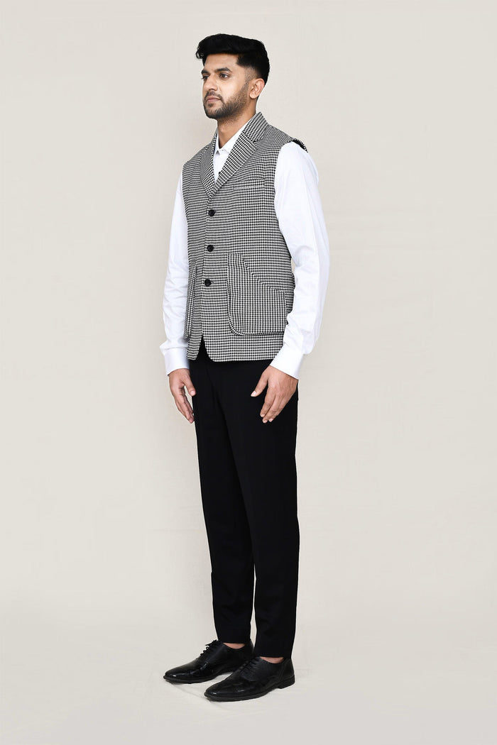 Pure White Art Silk Three Piece Suit Set