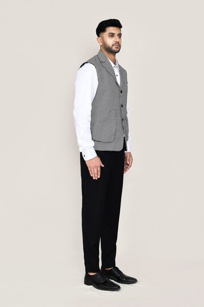 Pure White Art Silk Three Piece Suit Set