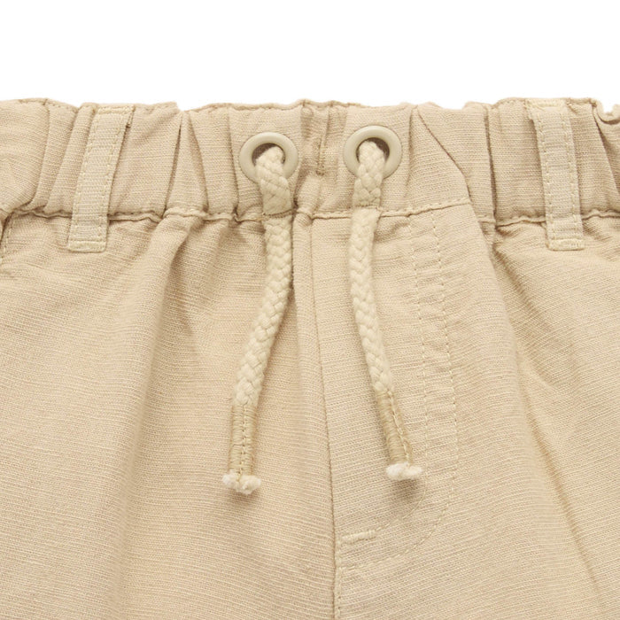 Purebaby - Organic Linen Blend Shorts - Sand-Bottoms-0-3M-Posh Baby