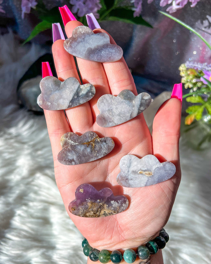 Purple Chalcedony Cloud Cabochon