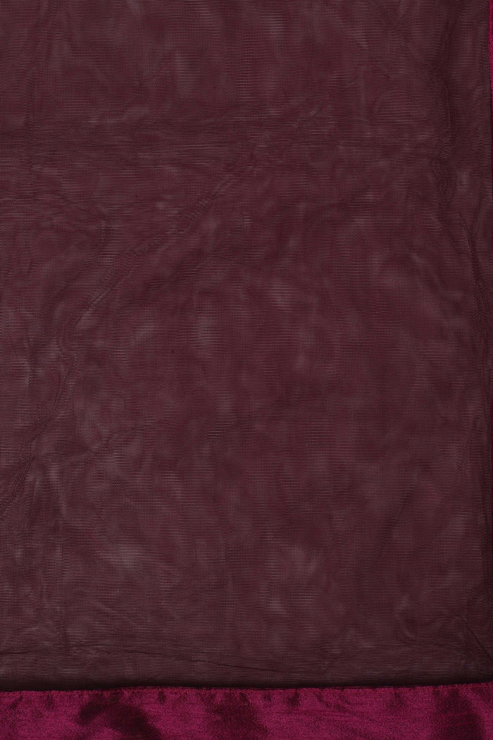 Purple Raw Silk Kurti With Palazzo Pants And Dupatta