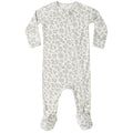 Quincy Mae - Bamboo 2-Way Zipper Footie - Blue Floral-Footies + Rompers (Basic)-Newborn-Posh Baby