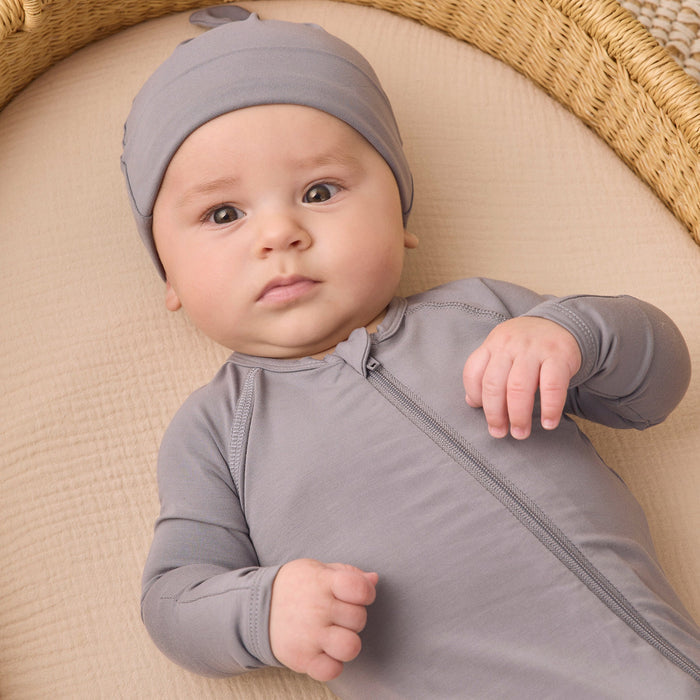 Quincy Mae - Bamboo 2-Way Zipper Footie - Slate