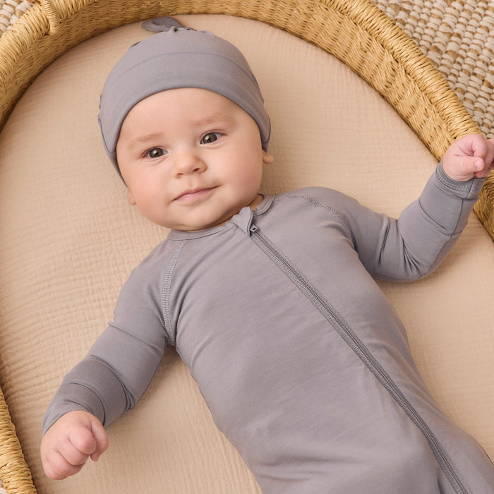 Quincy Mae - Bamboo 2-Way Zipper Footie - Slate