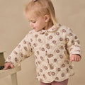 Quincy Mae - Collared Quilted Jacket - Fall Floral