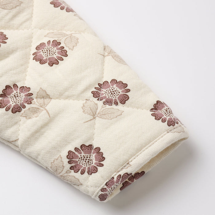 Quincy Mae - Collared Quilted Jacket - Fall Floral
