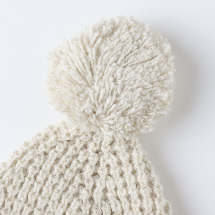 Quincy Mae - Knit Pom Pom Beanie-Hats-Forest-6-12M-Posh Baby