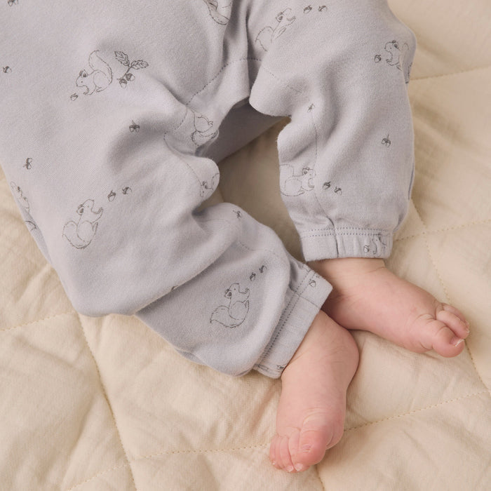 Quincy Mae - Organic Button Romper - Squirrels
