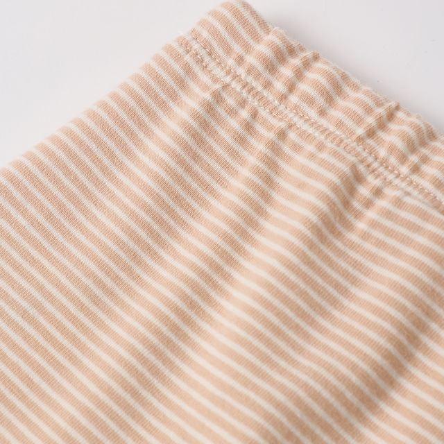 Quincy Mae - Organic Drawstring Pants - Coral Micro Stripe-Bottoms-0-3M-Posh Baby