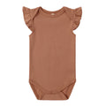 Quincy Mae - Organic Flutter Sleeve Bodysuit - Poppy-Onesies-0-3M-Posh Baby
