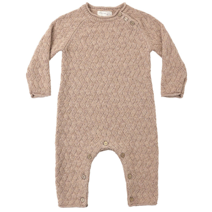 Quincy Mae - Organic Knit Romper - Heathered Almond