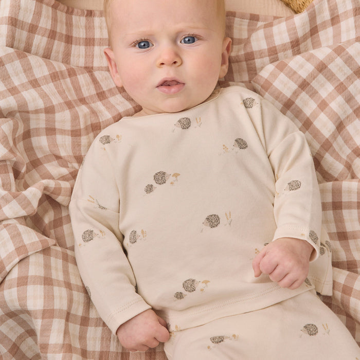 Quincy Mae - Organic Long Sleeve Tee - Hedgehog