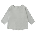 Quincy Mae - Organic Long Sleeve Tee - Sage Micro Stripe-Long Sleeves-3-6M-Posh Baby