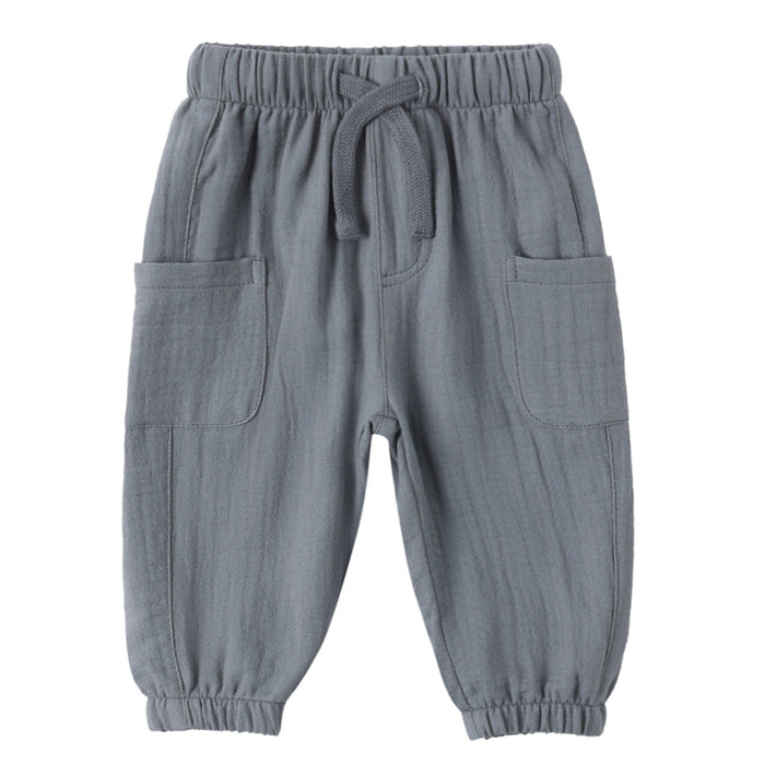 Quincy Mae - Organic Luca Pant - Ocean-Bottoms-3-6M-Posh Baby