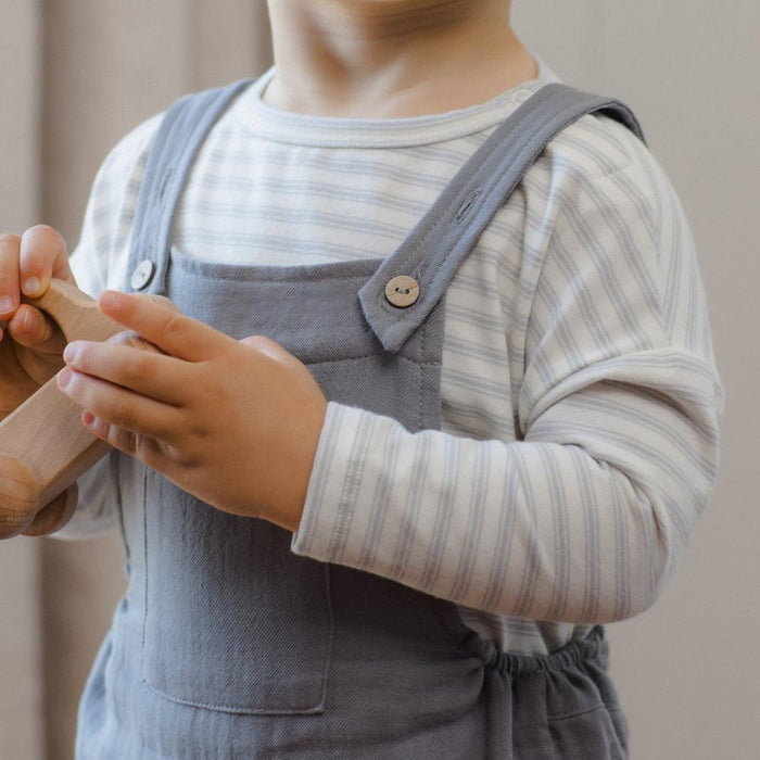 Quincy Mae - Organic Muslin Overalls - Slate
