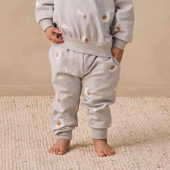 Quincy Mae - Organic Relaxed Sweatpant - Sky Friends