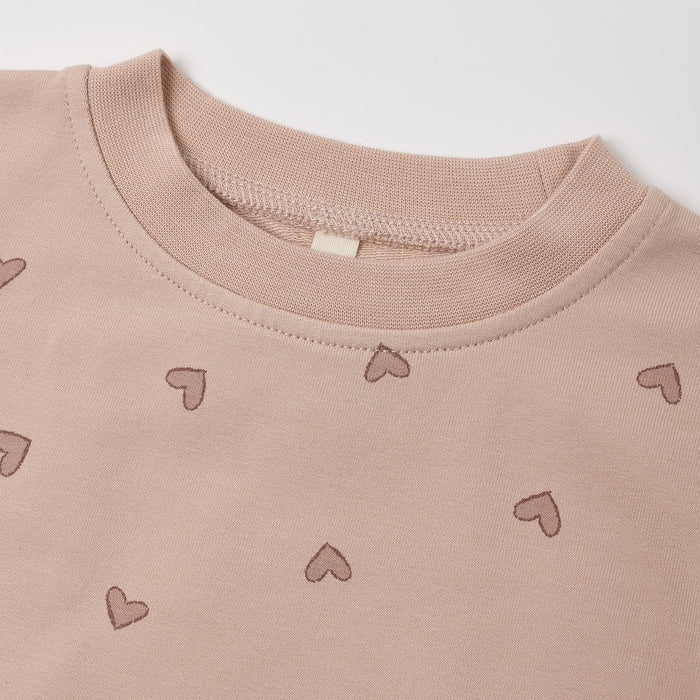 Quincy Mae - Organic Relaxed Sweatshirt - Hearts