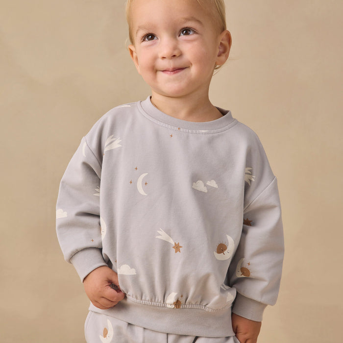 Quincy Mae - Organic Relaxed Sweatshirt - Sky Friends
