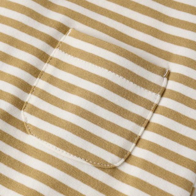 Quincy Mae - Organic Tank Romper - Honey Stripe-Footies + Rompers (Fashion)-0-3M-Posh Baby