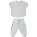 Quincy Mae - Organic Terry Top & Pant Set - Sky Blue-Sets-3-6M-Posh Baby