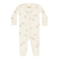 Quincy Mae - Organic Zip Long Sleeve Sleeper - Puppies-Footies + Rompers (Basic)-0-3M-Posh Baby
