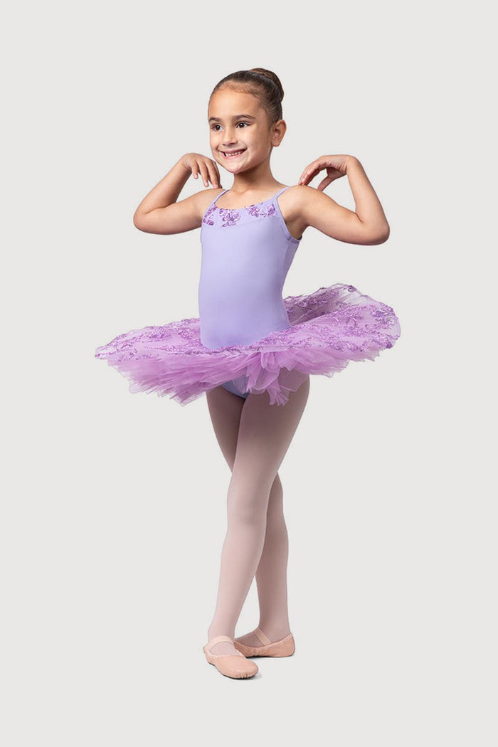 R0820G - Bloch 'Perlaida' Sequin Overlay Girls Tutu Dress