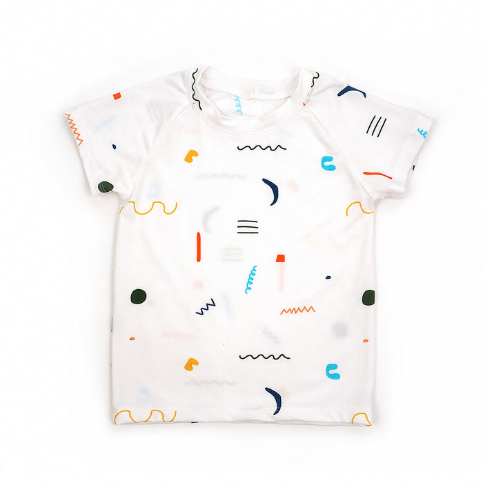 white short sleeve raglan for kids