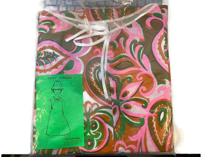 Rare 1960s Almost Paper Tent Dress by Flower Modes at Duckwells