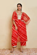 Red Georgette Ready To Wear Kurta Set