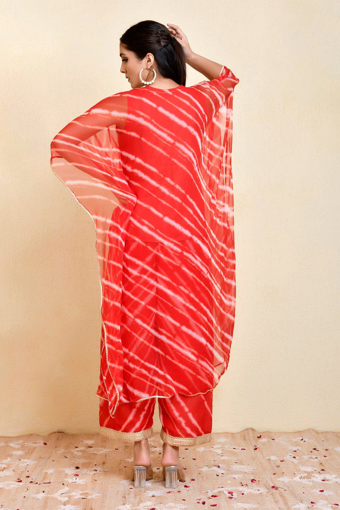 Red Georgette Ready To Wear Kurta Set