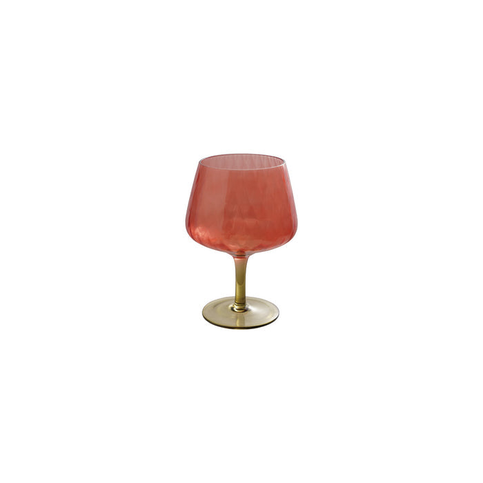 Red & Olive Wine Glass