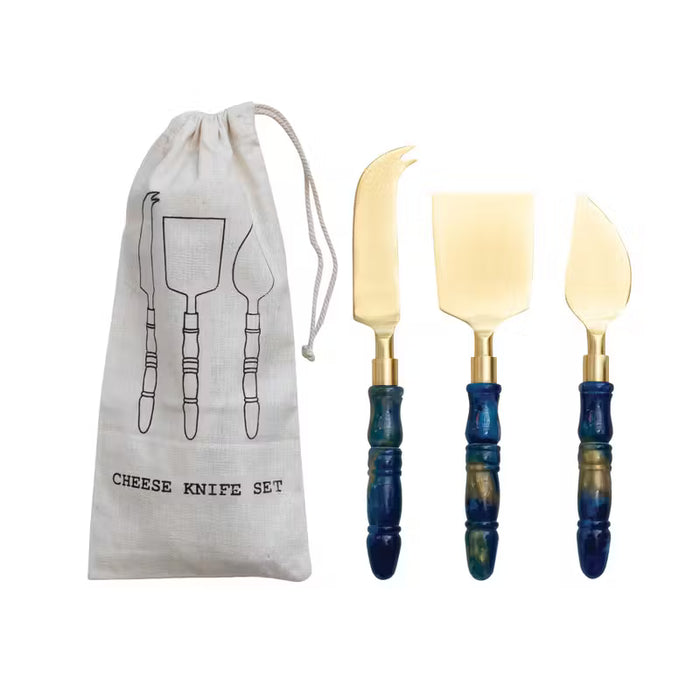 Resin Set of 3 Cheese Knives - Madison's Niche