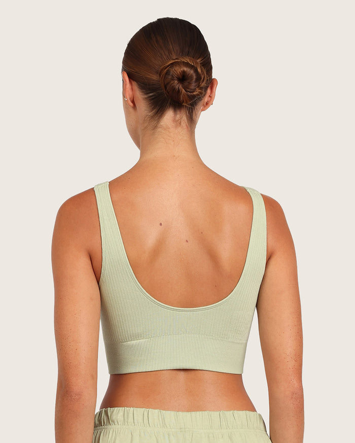 Ribbed Seamfree Crop-Sage