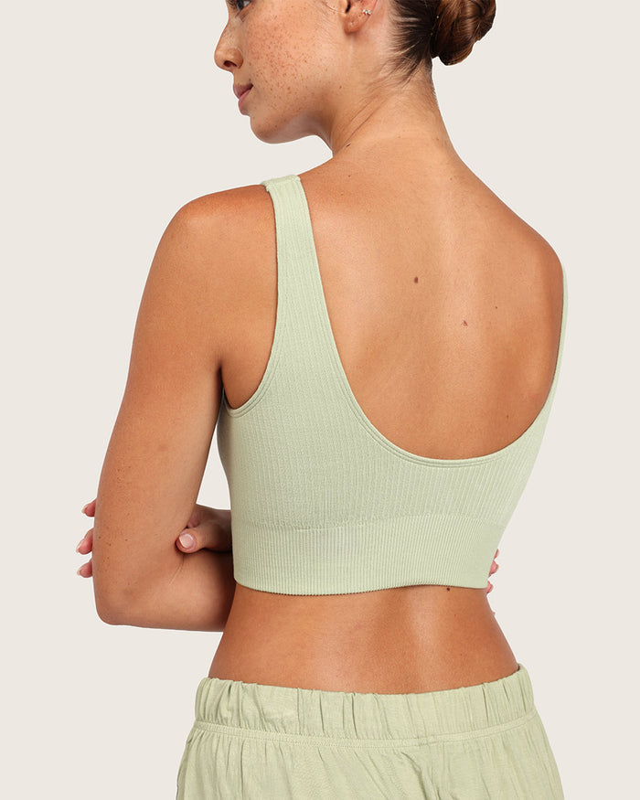 Ribbed Seamfree Crop-Sage