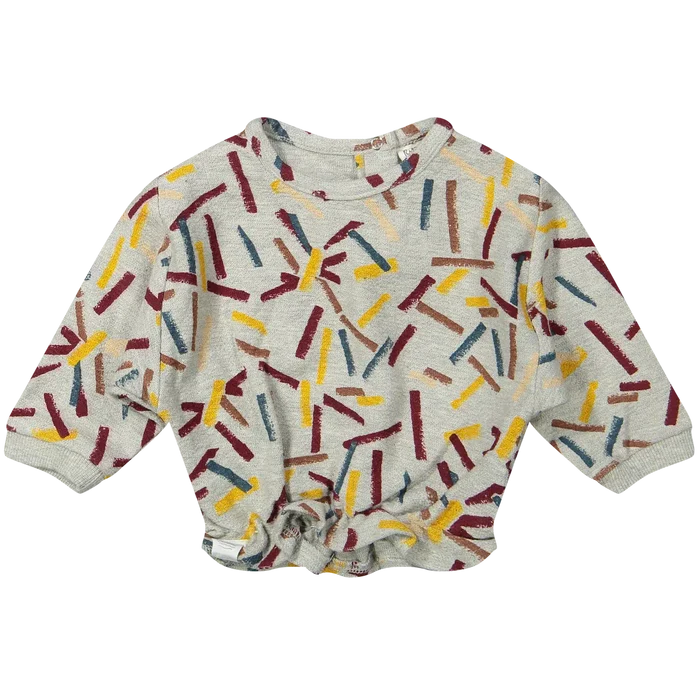 Riffle Amsterdam - Organic Cinched Hem Long Sleeve - Confetti-Long Sleeves-3-6M (62)-Posh Baby