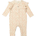 Riffle (Amsterdam) - Organic Ruffle Sleeve Romper - Pointelle Blossom-Footies + Rompers (Fashion)-0-3M (1M)-Posh Baby