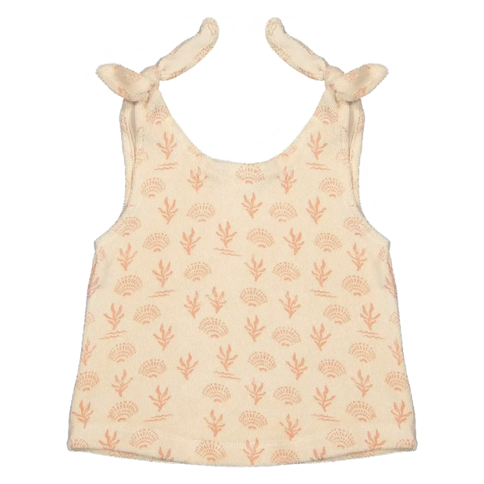 Riffle (Amsterdam) - Organic Terry Tank & Legging Set - Coral-Sets-9M-Posh Baby
