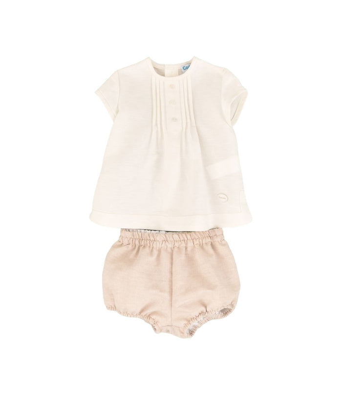 River Beige 2-Piece Baby Boy Set
