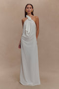 Rosalia Cowl Neck Maxi Dress - White