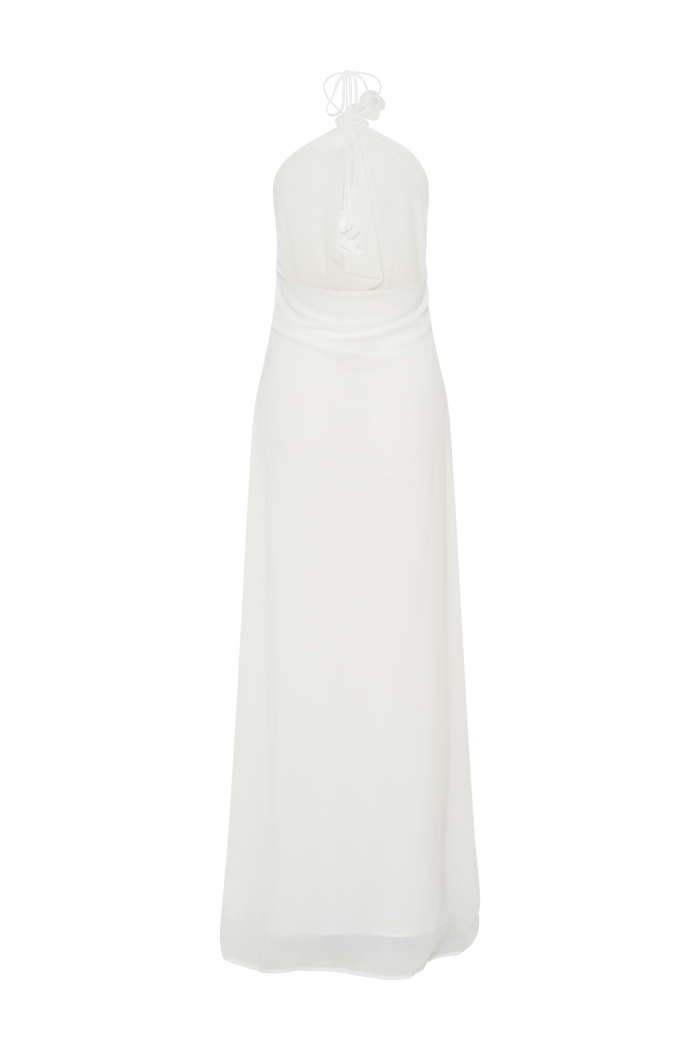 Rosalia Cowl Neck Maxi Dress - White