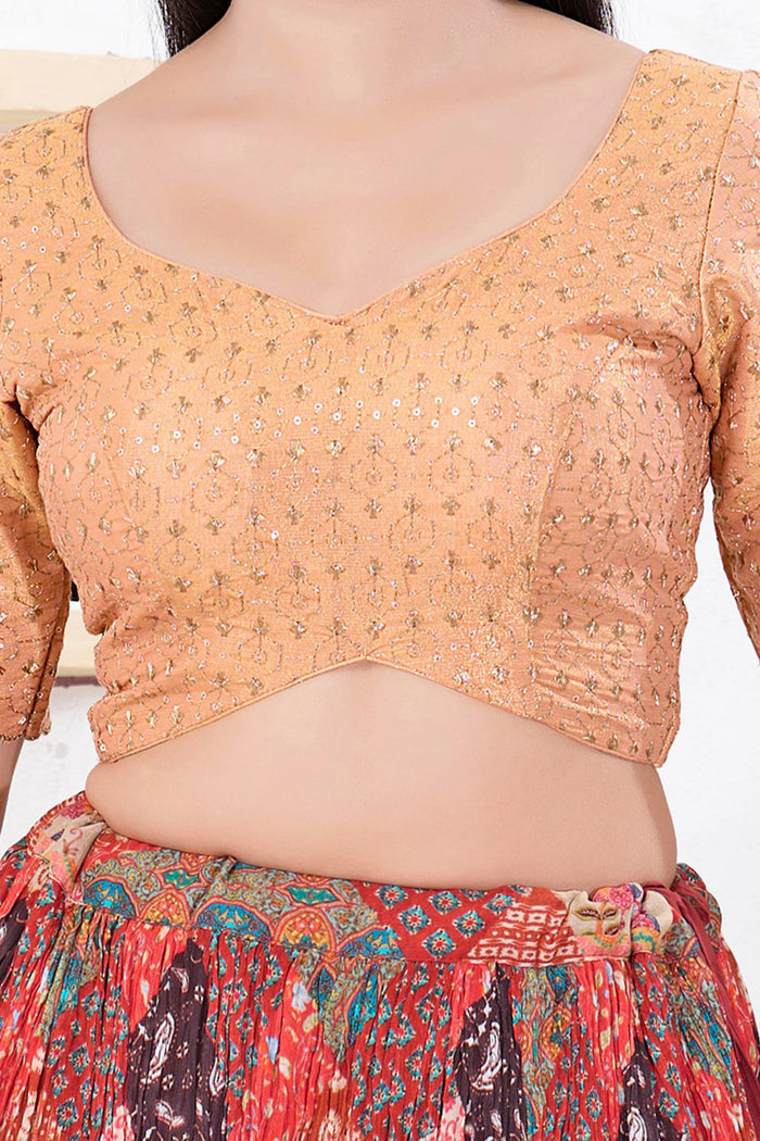 Rose Gold Tissue Embroidered Blouse