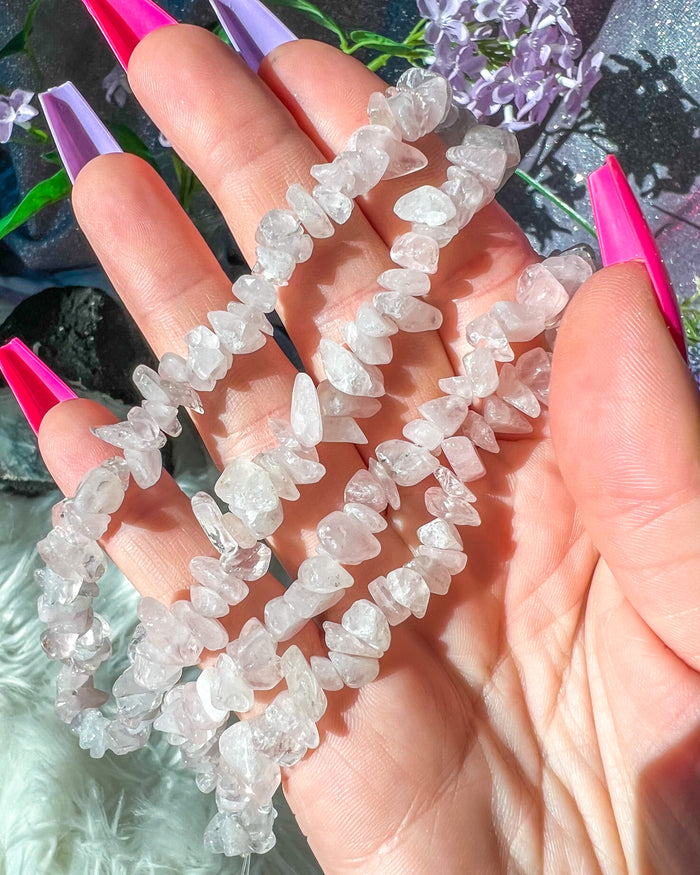 Rose Quartz Chip Necklace