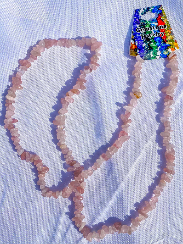 Rose Quartz Chip Necklace