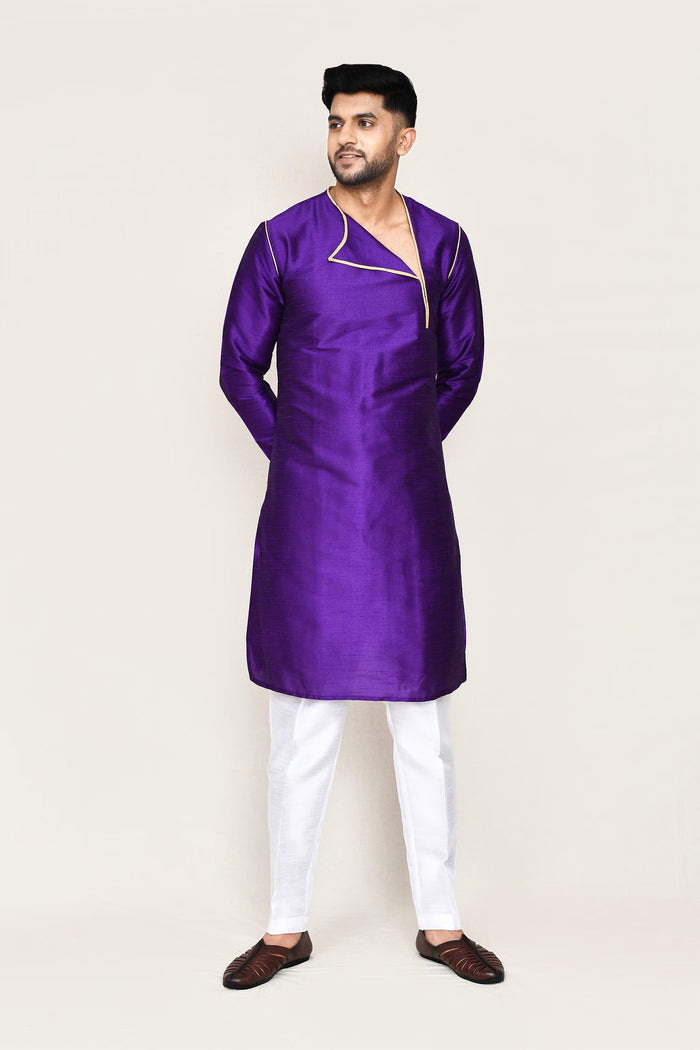 Royal Purple Art Silk Kurta Set